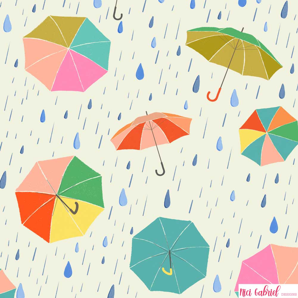 umbrellas in Procreate